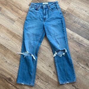 Abercrombie & Fitch Ankle Straight Ultra High Rise Curve Love Jeans 2